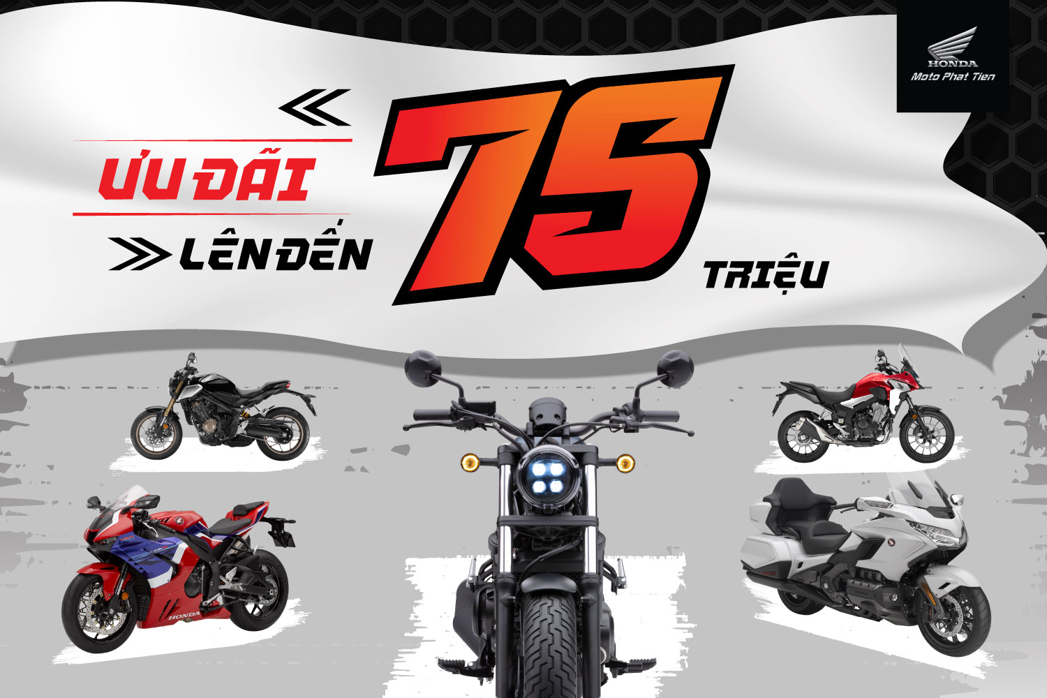 Ưu đãi lên đến 75.000.000đ khi mua xe tại Honda Moto Phát Tiến