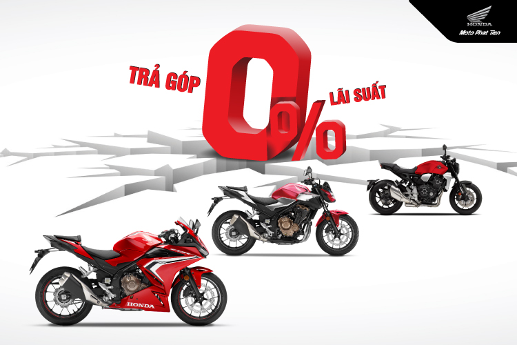 Ưu đãi 0% lãi suất tại Honda Moto Phát Tiến